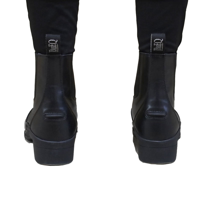 Black Back Image BasEQ Children's Zip-Up Equestrian Riding Paddock Boots One Stop Equine Shop