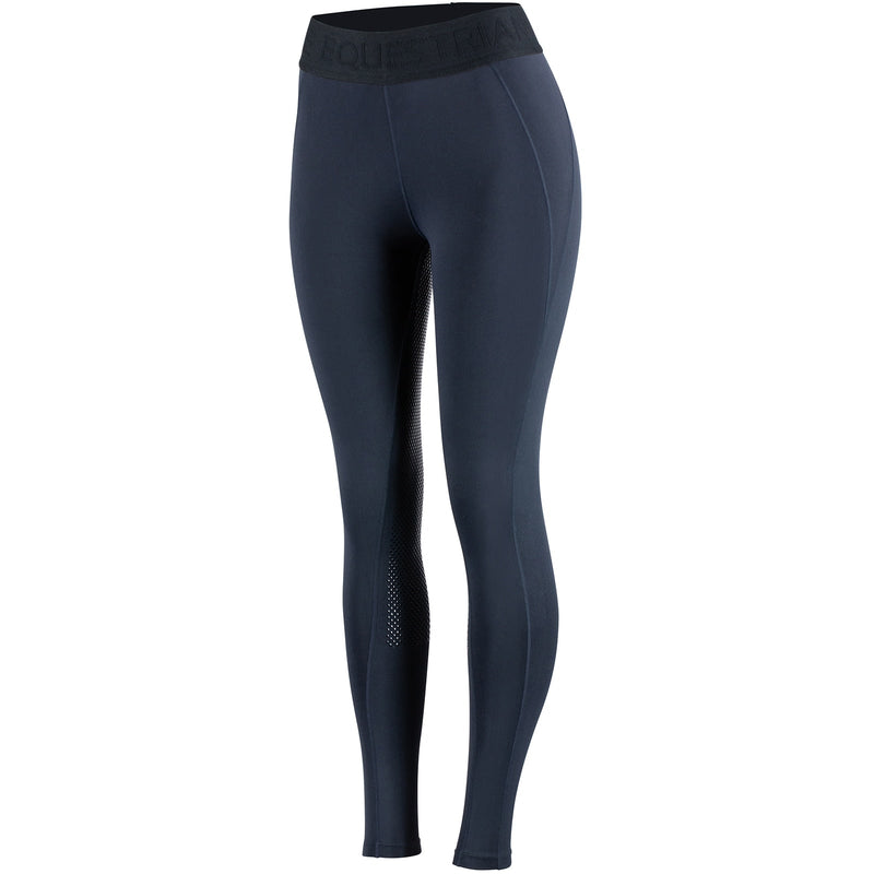 Dark Navy Horze Women's Madison Silicone Full Seat Tights Front