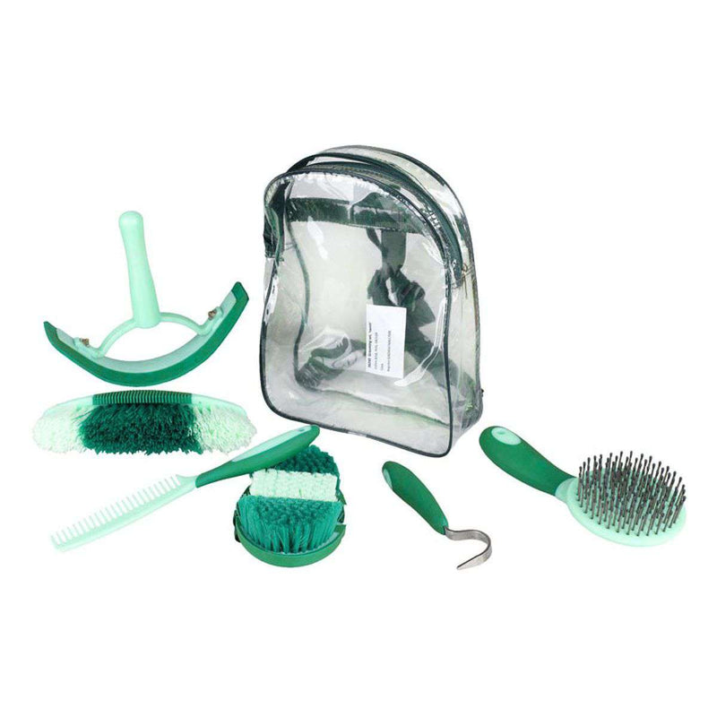 Horze Sweet Grooming Set In Carry Bag Grooming Totes Horze Green/Light Green 
