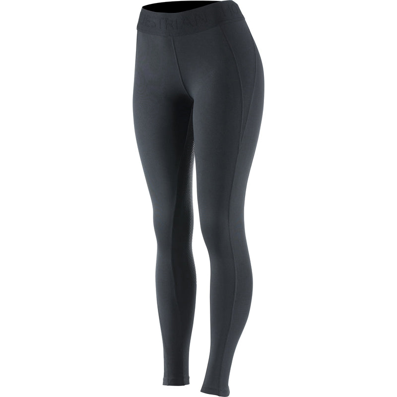 Black Horze Women's Madison Silicone Full Seat Tights Front
