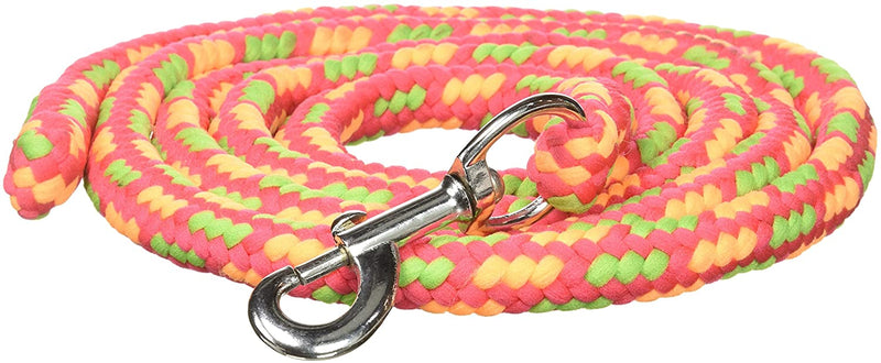Tough 1 8' Braided Soft Poly Lead Rope Leads JT International Neon Rainbow 