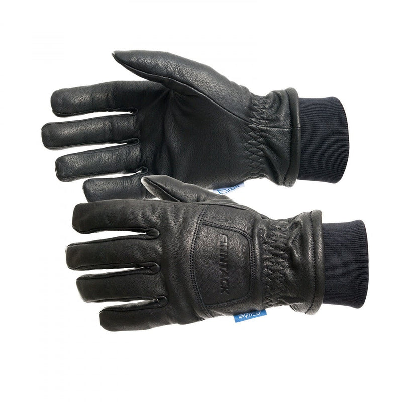 Black Finntack Elite Winter Gloves - Leather