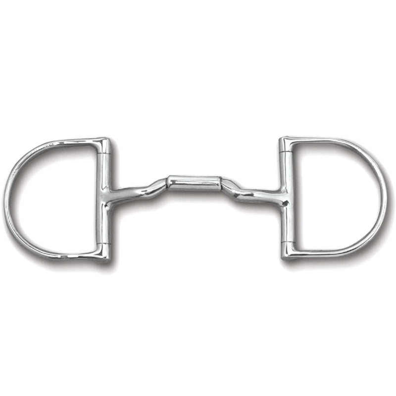 Myler 3 3/8" Medium Dee without Hooks with Mullen Low Port Barrel English Bits Myler 5" Stainless Steel 