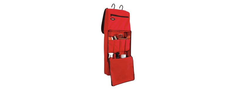 Tough 1 Portable Grooming Organizer Grooming Totes JT International Red 16" X 30" 