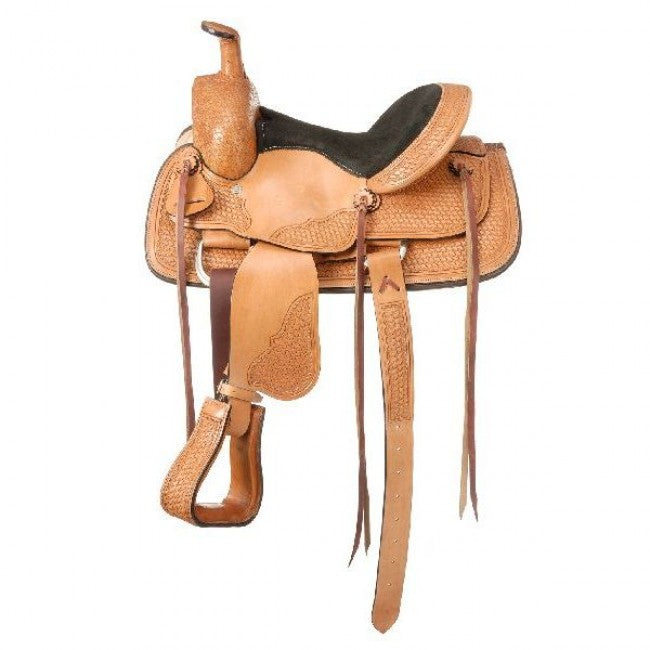 Tough 1 Frisco Youth Roper Saddle Package Dressage Saddles Tough 1 Light Oil 13" 