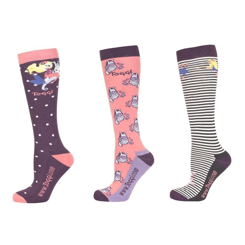 Toggi Liya Ladies Socks Seahorse Design 3 Pack Socks Toggi Heather One Size 