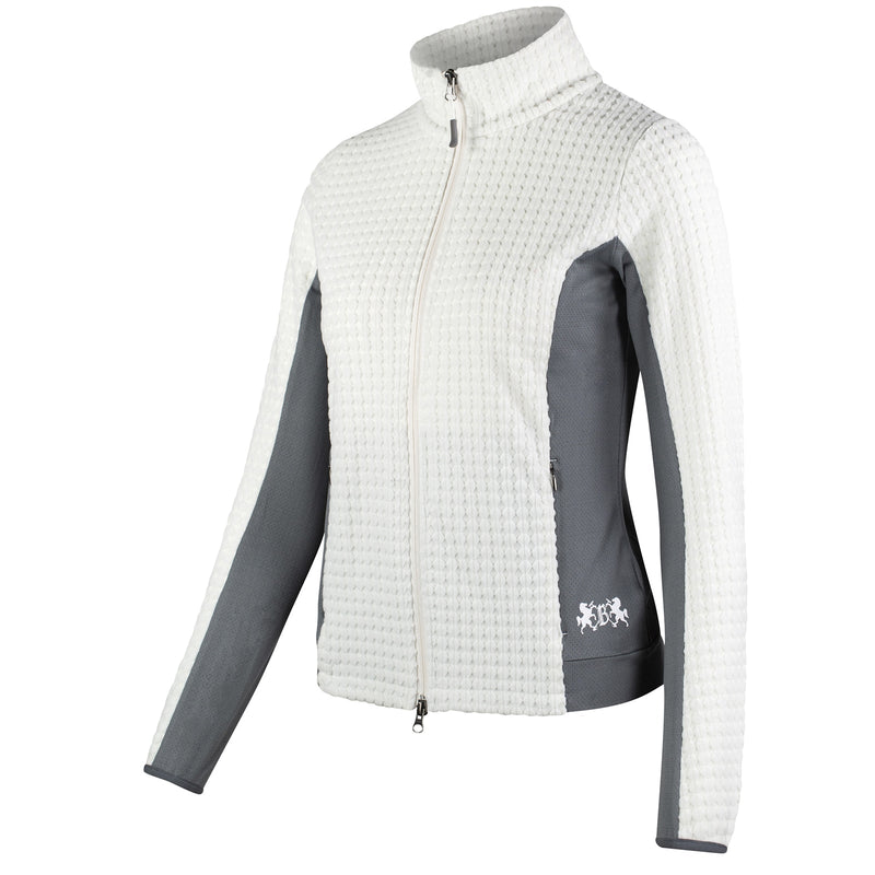Blanc de Blanc/Storm Front Grey B Vertigo Darcey Technical Fleece Jacket  Side