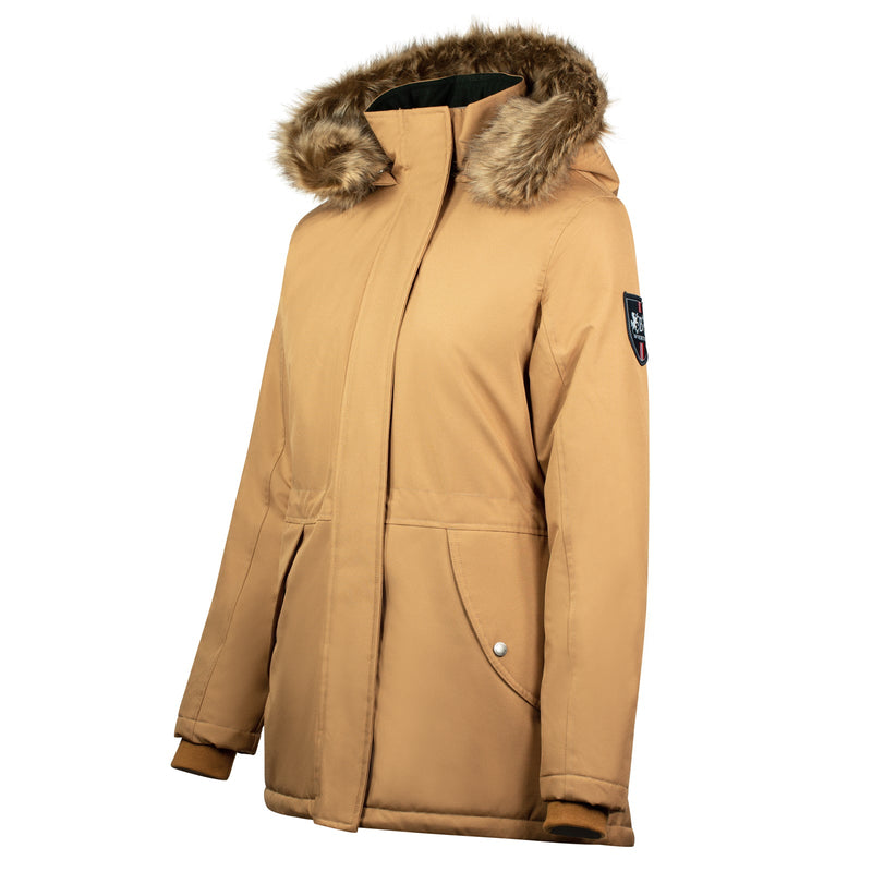 Tobacco Brown B Vertigo Womens Estella Long Coat Jackets