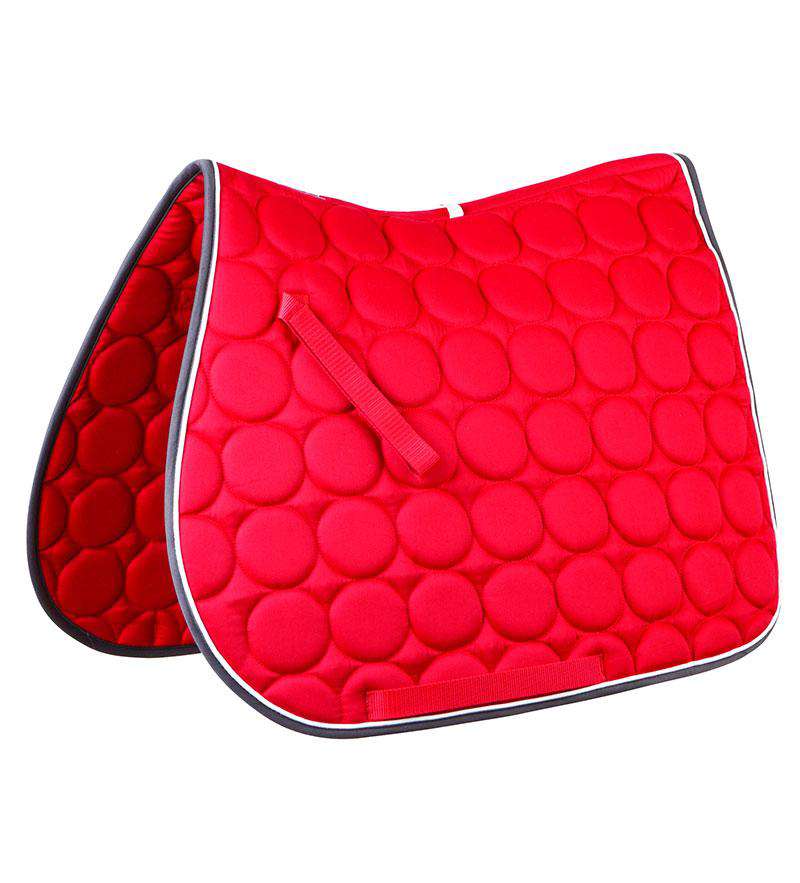Roma Circle Quilt All Purpose Saddle Pad All Purpose Pads Roma Full Red/White/Charcoal 