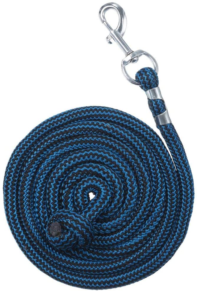 Tough 1 8' Woven Poly Cord Lead Leads JT International Turquoise/Black 