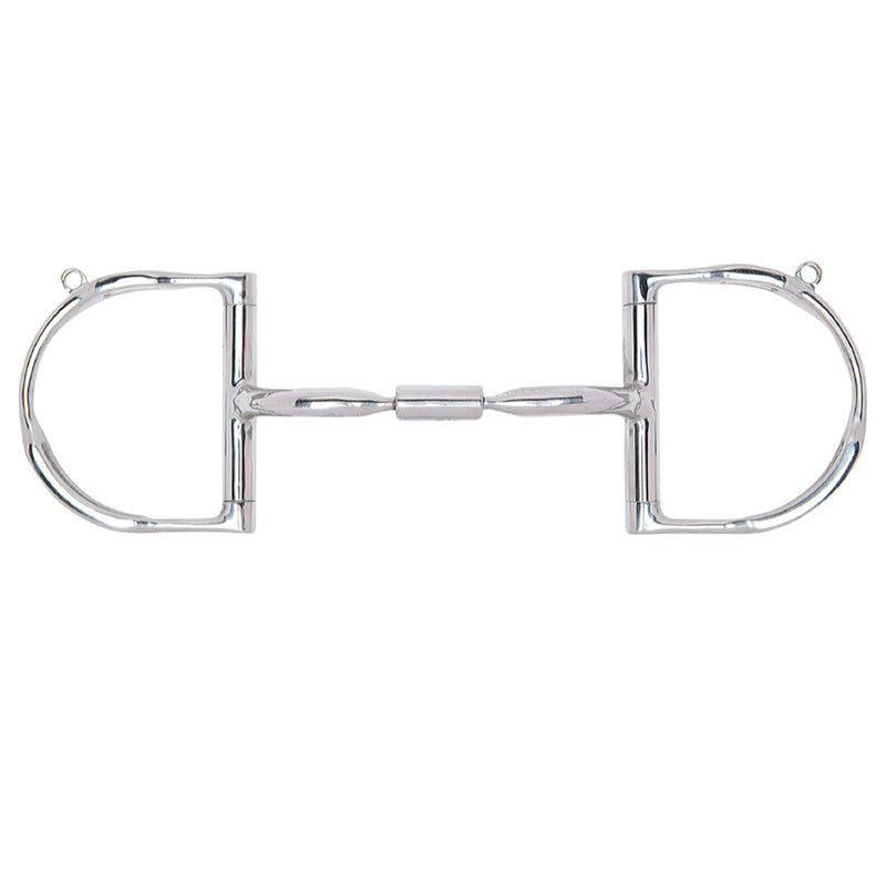 Myler Dee with Hooks with Stainless Steel Comfort Snaffle Wide Barrel English Bits Myler 4 3/4" Stainless Steel 