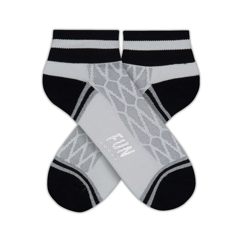 Fun Socks Women's Mesh Stripe Athletic Socks Socks Fun Socks White/Black 