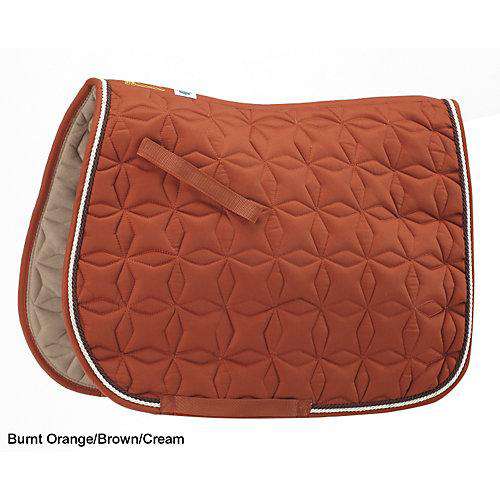 Roma Ecole Star Quilt Close Contact Saddle Pad Dressage Pads Roma Full Charcoal/Lime/Coral 