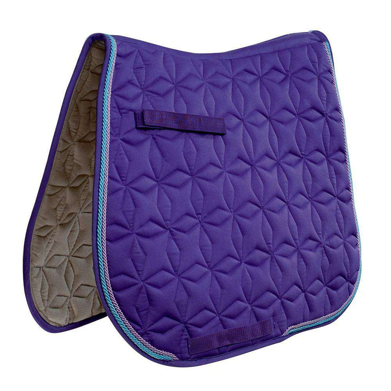 Roma Ecole Star Quilt Close Contact Saddle Pad Dressage Pads Roma Full Purple/Blue/Lavender 