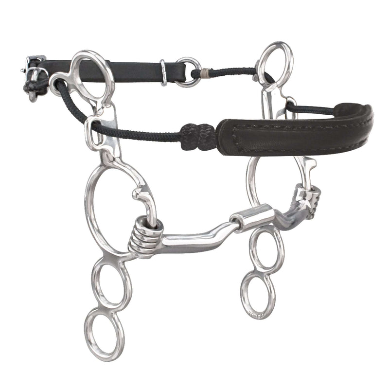 Myler 3 Ring Combination Bit - 6" Shank with Sweet Iron Low Port Comfort Snaffle English Bits Myler 4 3/4" Stainless Steel 