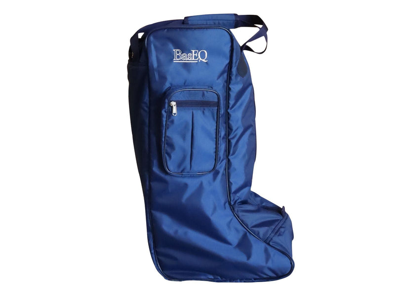 Profile view of Blue BasEQ Tall Boot Bag One Stop Equine Shop Standard