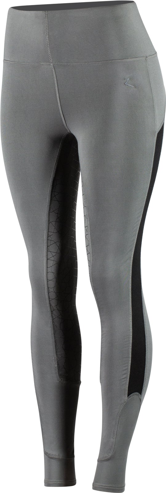 Front Grey Horze Betty Women's Full Seat Tights with Mesh Inserts Full Seat Tights