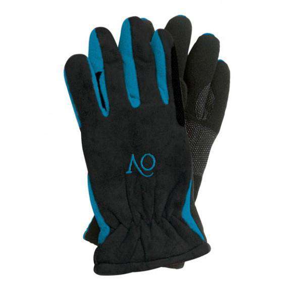 Ovation Children's Polar Suede Fleece Gloves Gloves Ovation L Turquoise/Black 