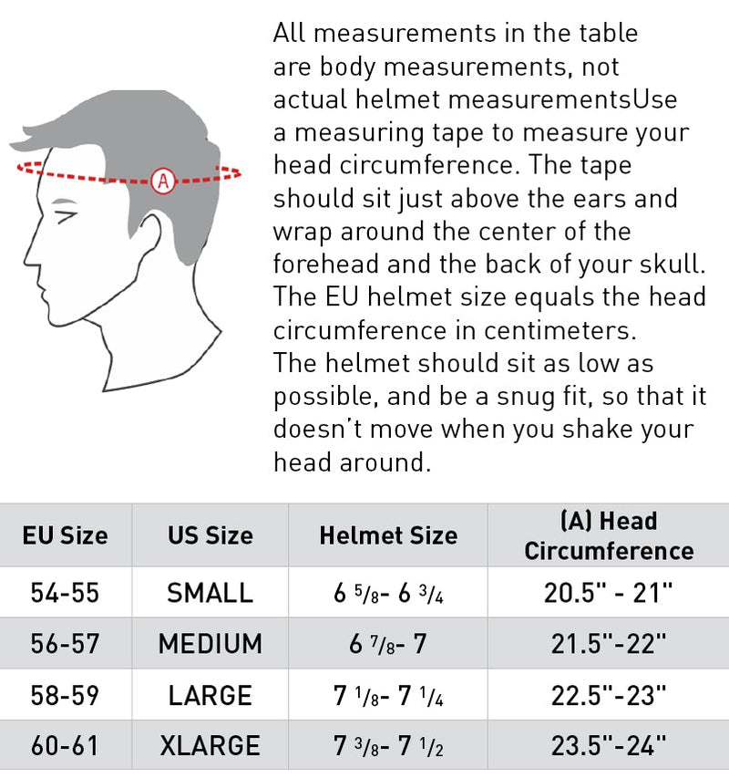Size Chart IRH IR4G Matte Helmet - Matte Vent Riding Helmets