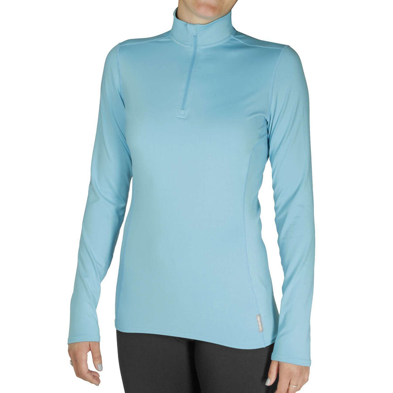 Hot Chillys' Women's Micro-Elite Chamois Zip-T Base Layers Hot Chillys' XS Paradise 