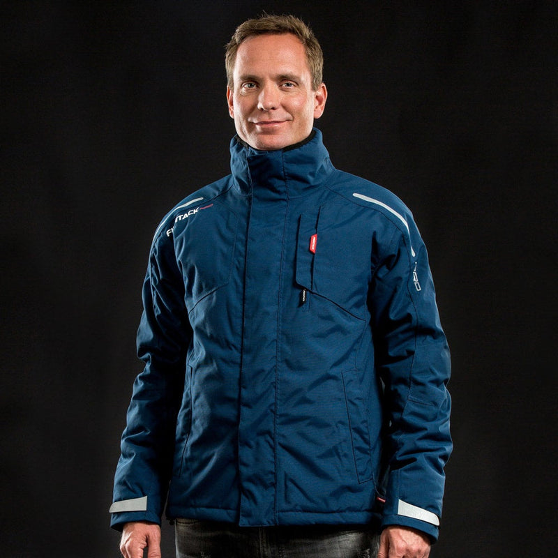 Dark Blue Finntack Pro Alaska Winter Jacket Jackets Front Model Close View