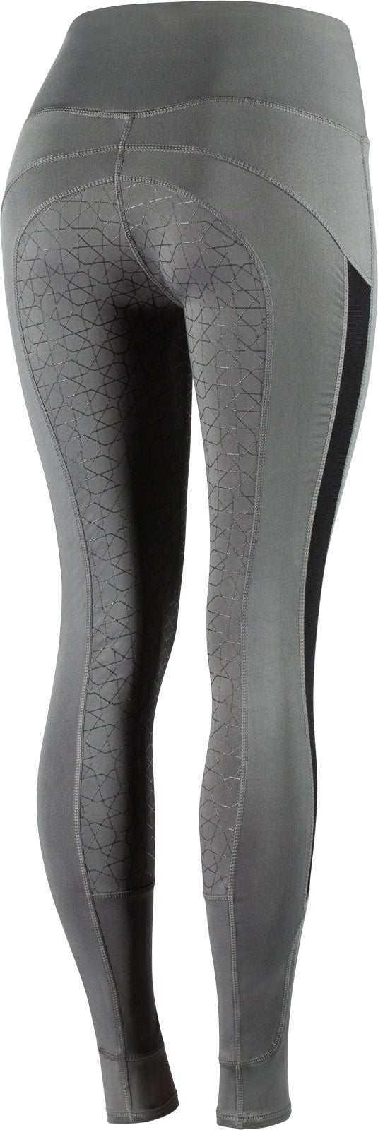 Back Grey Horze Betty Women's Full Seat Tights with Mesh Inserts Full Seat Tights