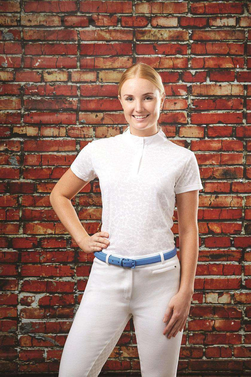 Dublin Ladies Cortez CDT Short Sleeve Competition Top Short Sleeve English Show Shirts Dublin XS White 