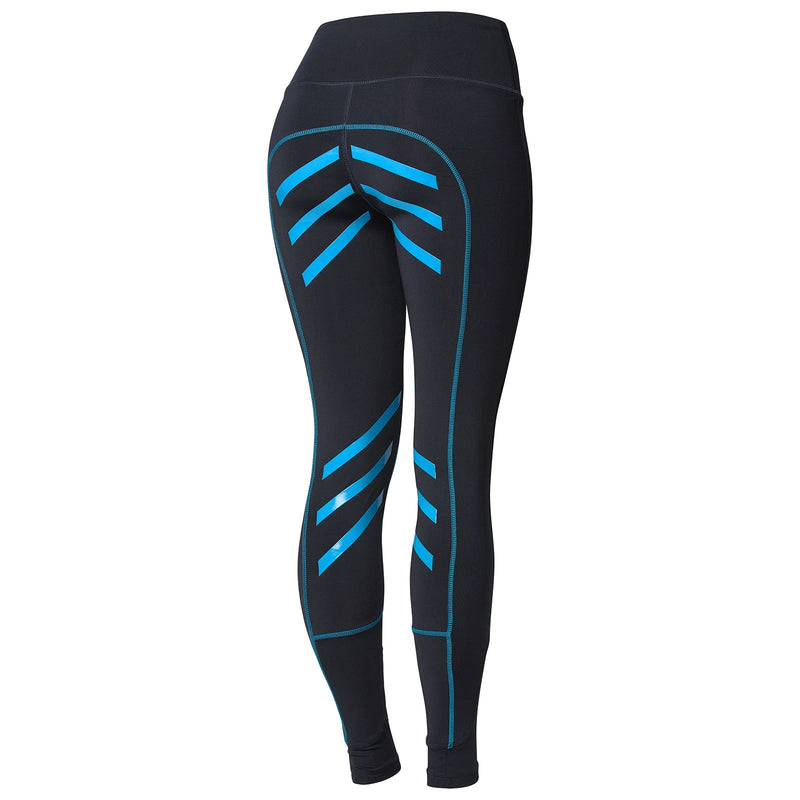 Dark Blue/Blue Back Horze Equitation Women's Colored Silicone Full Seat Riding Tights