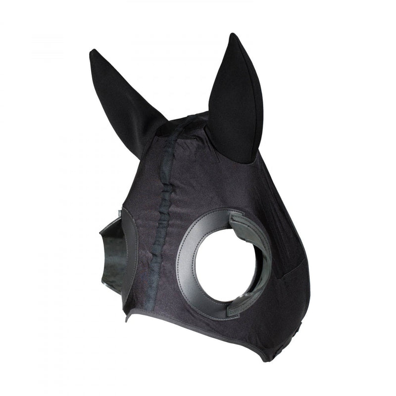 Black Zilco R/Hood Lycra 1/2 Cup - Ears Horse Hoods & Neck Covers