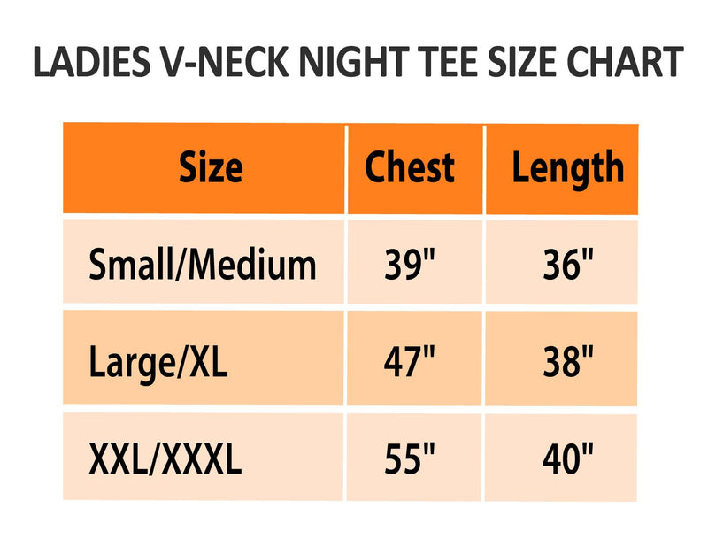 Size chart for Teddy the Dog 'Eat Play Sleep' Women's Night T-Shirt Short Sleeve Shirt Hot Pink